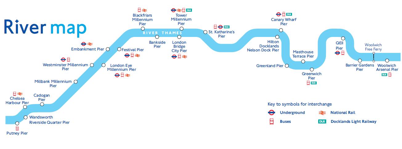 River Thames Transport Map
