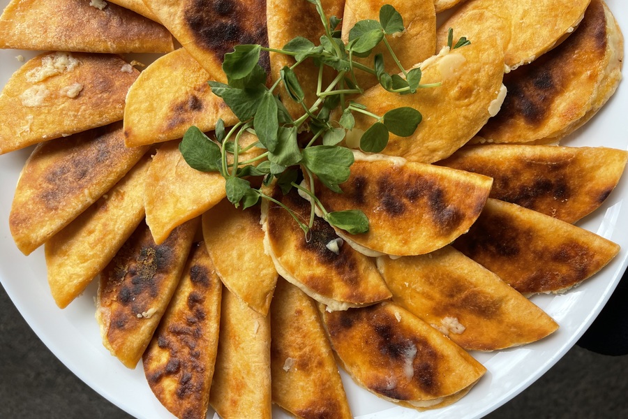 Smoked Cheddar Quesadilla • pico de gallo