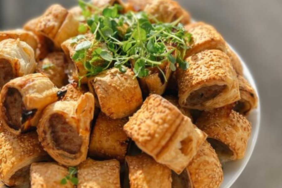 Sausage & Caramelised Red Onion Rolls